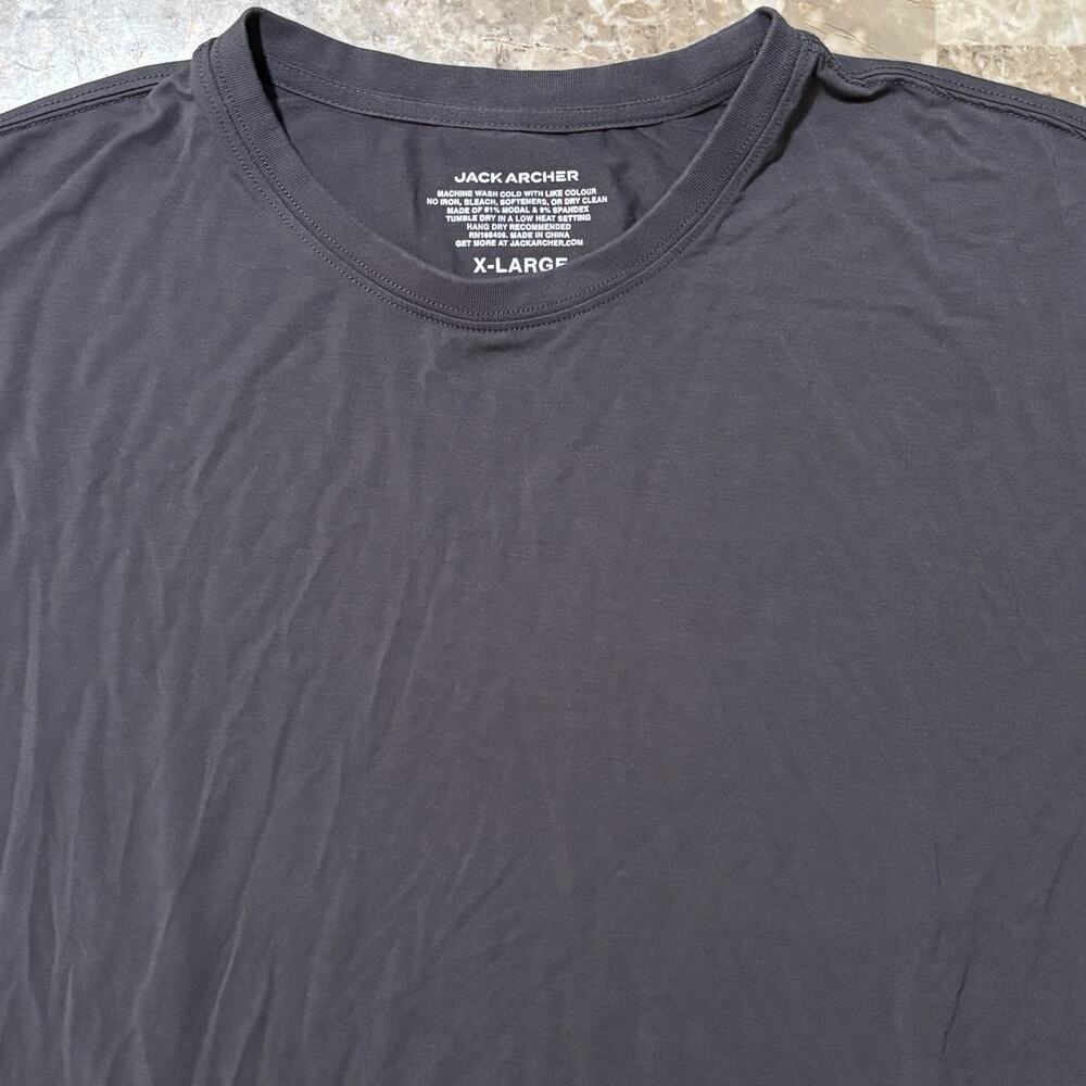 Jack Archer Anytime Tee Shirt Mens XL Grey Short Sleeve Essentials Soft